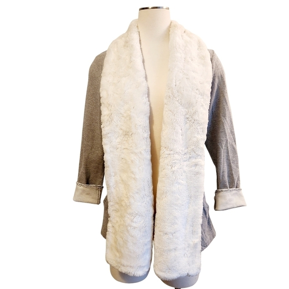 ANTHROPOLOGIE SATURDAY/ SUNDAY WOMEN'S GRAY AMBROSE KNIT JACKET SIZE S - Picture 5 of 15